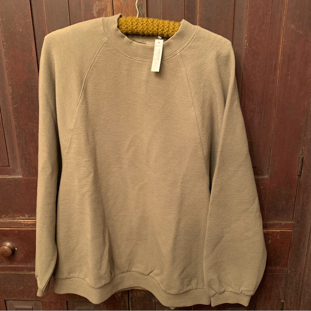 Madewell button back mock neck top